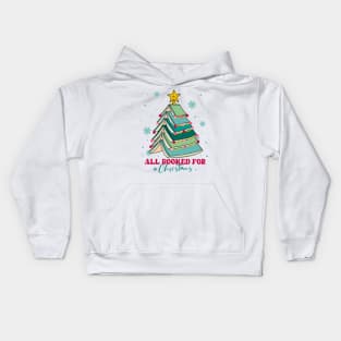 All Booked for Christmas Gift for Teacher Book Tree Kids Hoodie